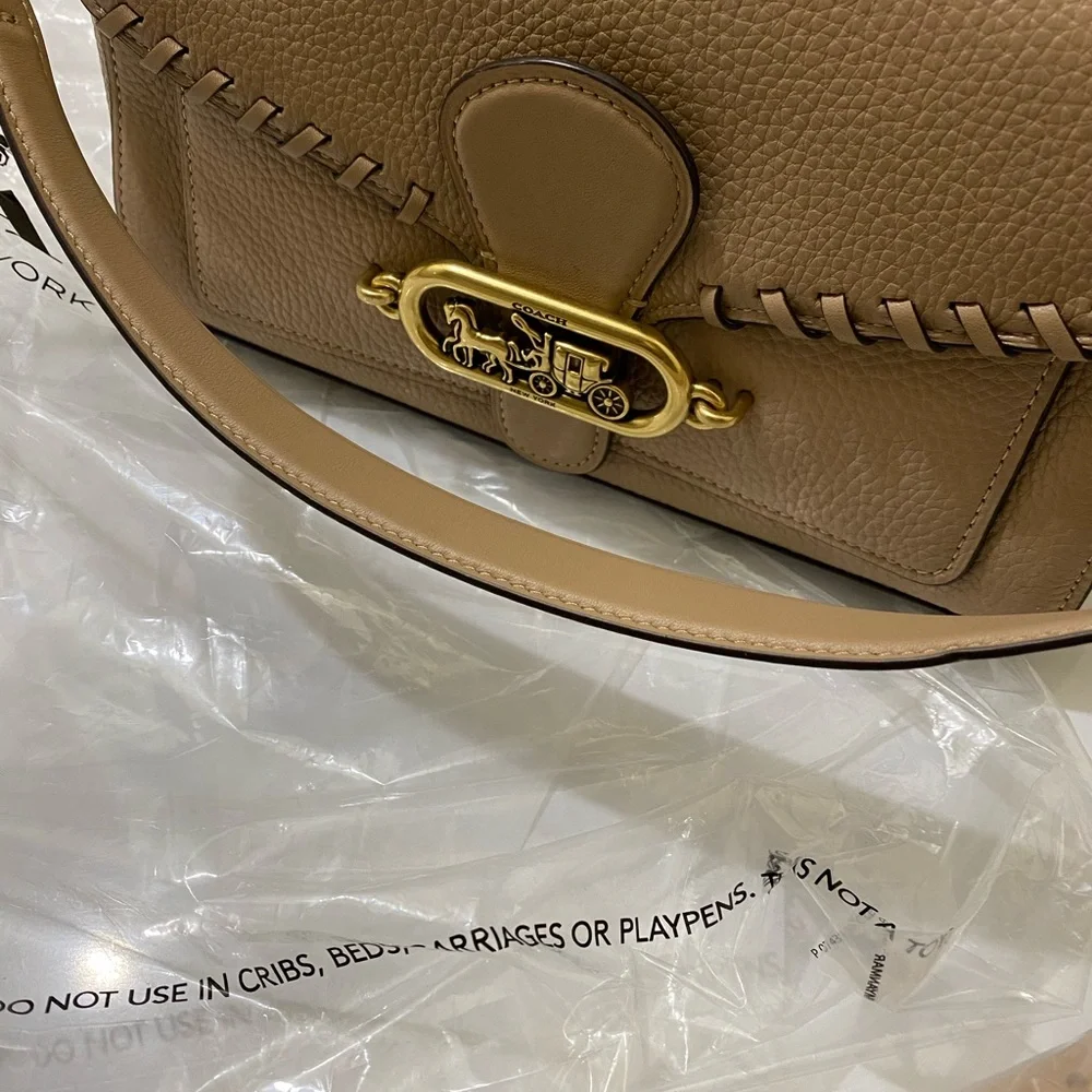 COACH JADE SHOULDER BAG WITH WHIPSTITCH.?TRENDY COLOR - Picture 3 of 12